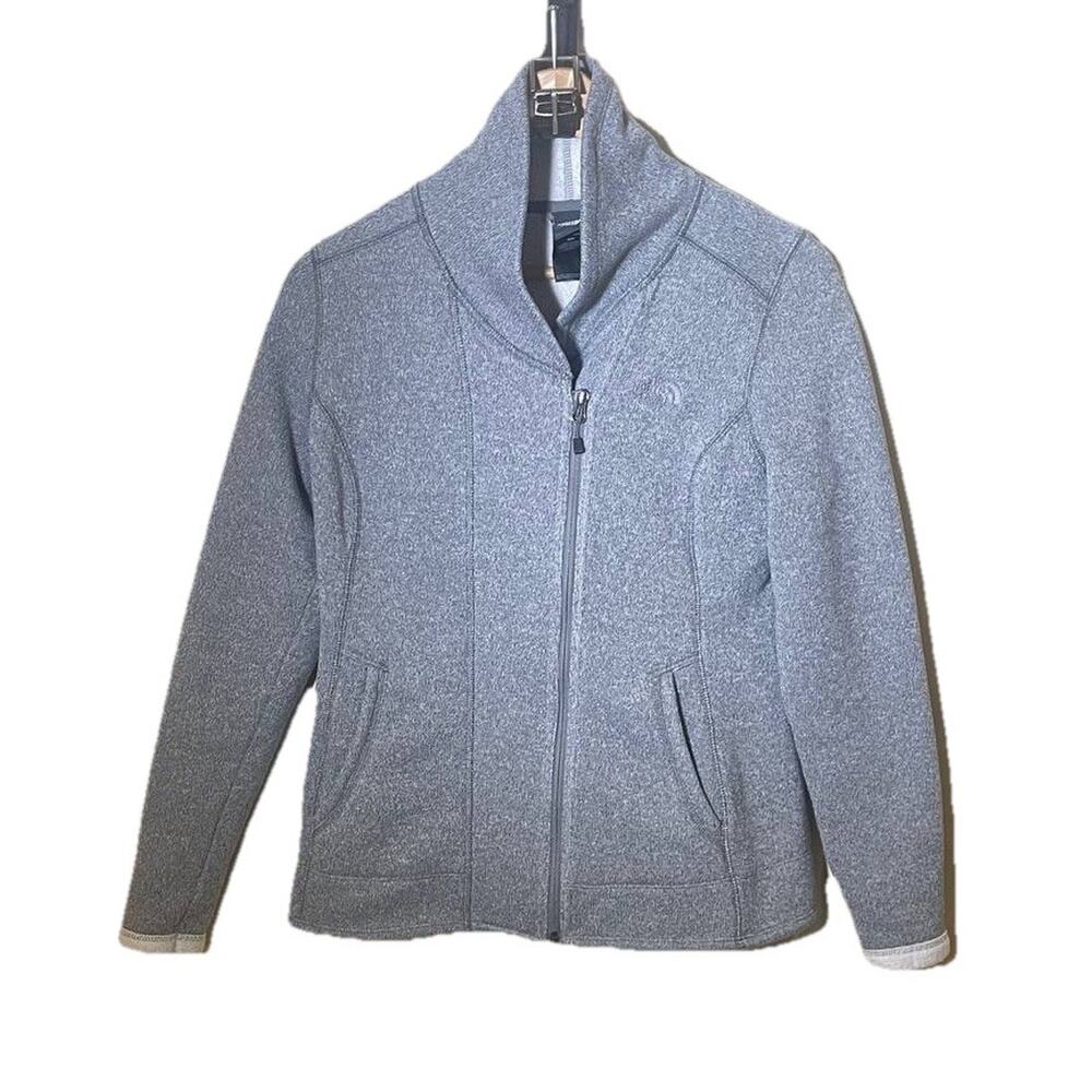 The North Face Women's Crescent Full-Zip Jacket Grey Shawl Collar Sz S Gorpcore